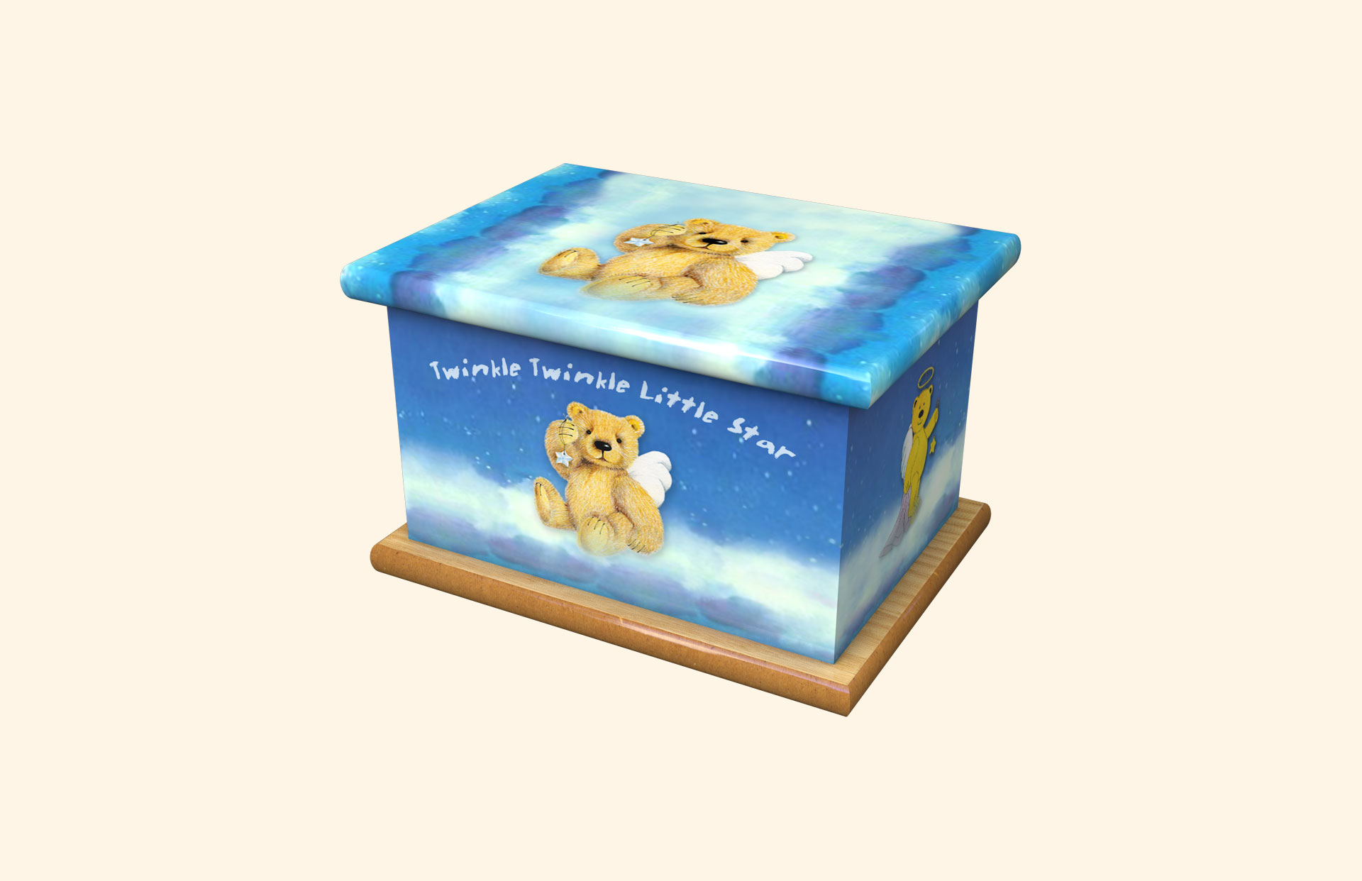 Twinkle Twinkle Blue child ashes casket